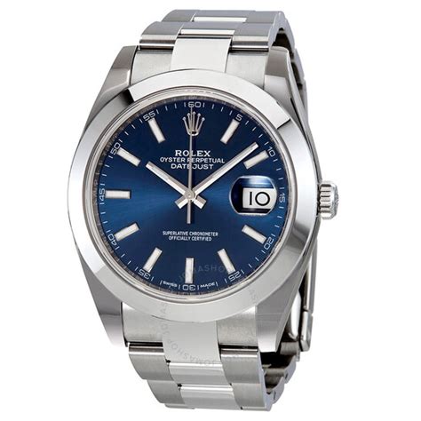 rolex datejust blue dial blanc|pre owned rolex 41mm datejust.